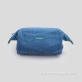 Borsa cosmetica di cotone blu